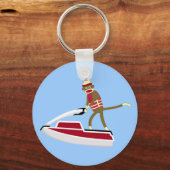 Sock Monkey Jetski Sleutelhanger (Voorkant)