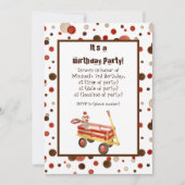 Sock Monkey, Jongen Verjaardag Uitnodiging (Voorkant)