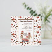 Sock Monkey, Jongen Verjaardag Uitnodiging (Staand voorkant)