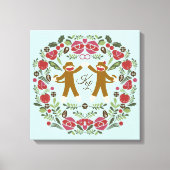 Sock Monkey Joy Canvas Afdruk (Voorkant)