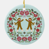 Sock Monkey Joy Ornament (Achterkant)