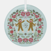 Sock Monkey Joy Ornament (Voorkant)