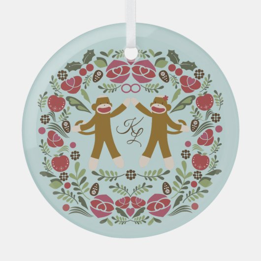 Sock Monkey Joy Ornament (Voorkant)