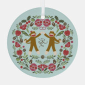 Sock Monkey Joy Ornament (Achterkant)