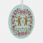 Sock Monkey Joy Ornament (Voorkant Rechts)
