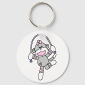 Sock Monkey Jumping Rope Sleutelhanger (Voorkant)