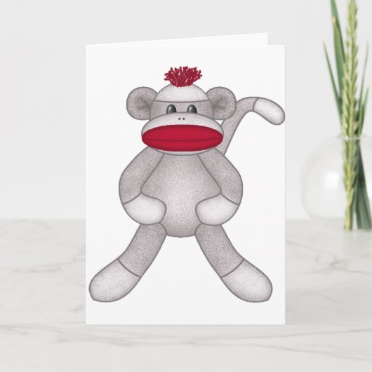Sock Monkey Kaart (Voorkant)