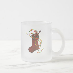 Sock Monkey-kerstMok Matglas Koffiemok