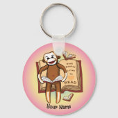 Sock Monkey leest Sleutelhanger (Voorkant)