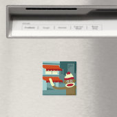 Sock Monkey Lounge Night Magneet (Insitu (Vaatwasser))
