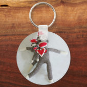 Sock Monkey Love #1 Sleutelhanger (Voorkant)