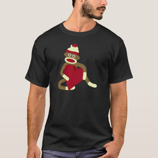 Sock Monkey Love Heart T-shirt (Voorkant)