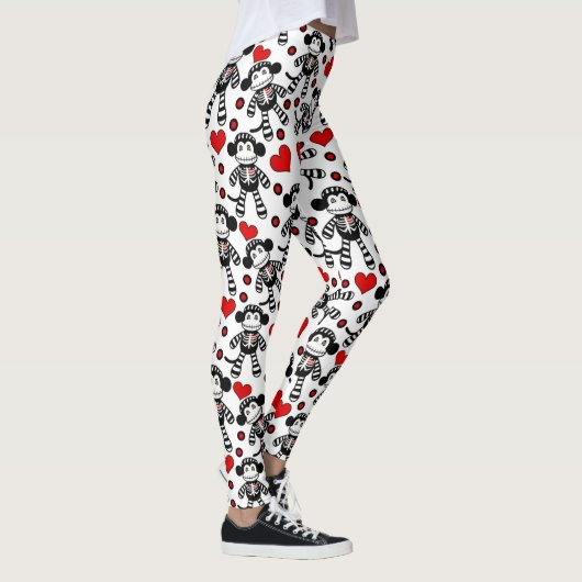 Sock Monkey Love Leggings (Rechts)