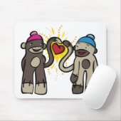 Sock Monkey Love Muismat (Met muis)