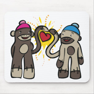 Sock Monkey Love Muismat