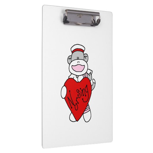 Sock Monkey Love Nursing Klembord (Rechts)