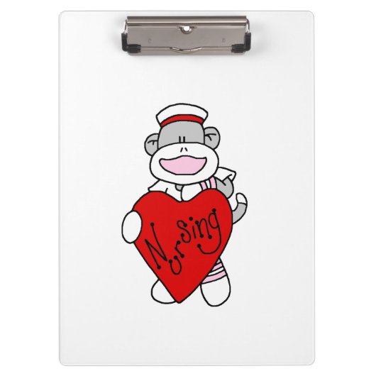 Sock Monkey Love Nursing Klembord (Voorkant)