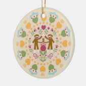 Sock Monkey Lovers in een Folk Garden Ornament (Links)