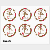 Sock Monkey Maandelijkse Mijlpaal Stickers (Vel)