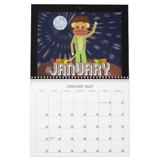 Sock Monkey Madness Kalender (Jan 2027)