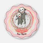 Sock Monkey mama Magneet (Voorkant)