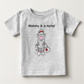 Sock Monkey Mama Nurse T-shirts en geschenken (Voorkant)