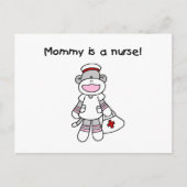 Sock Monkey Mama Nurse T-shirts en geschenken Briefkaart (Voorkant)