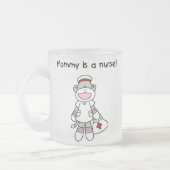 Sock Monkey Mama Nurse T-shirts en geschenken Matglas Koffiemok (Links)