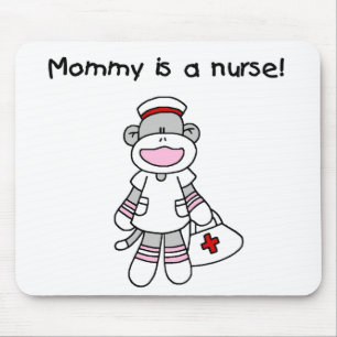 Sock Monkey Mama Nurse T-shirts en geschenken Muismat
