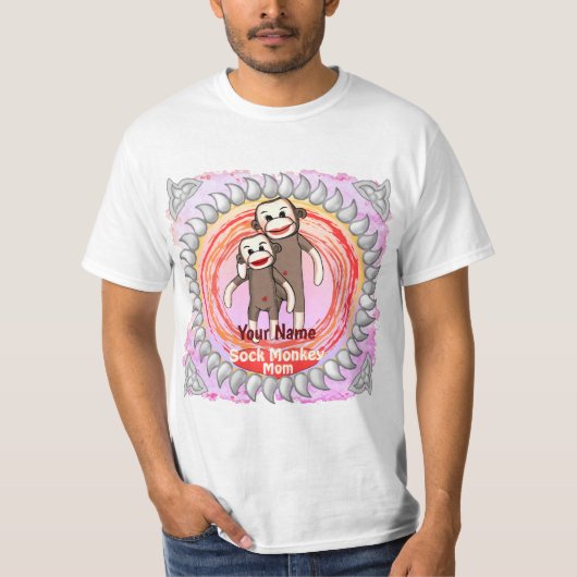 Sock Monkey mama T-shirt (Voorkant)