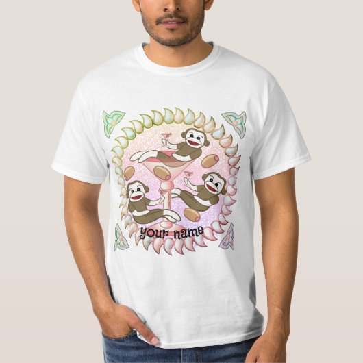 Sock Monkey Martini T-shirt (Voorkant)