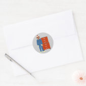 Sock Monkey-mechanisme Ronde Sticker (Envelop)