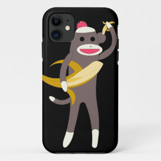 Sock Monkey met Banana Swords iPhone 11 Hoesje
