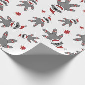Sock Monkey met kerstkerstkerstFeestdagen Cadeaupapier (Hoek)