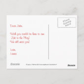 Sock Monkey "Miss You"-Briefkaart Briefkaart (Achterkant)