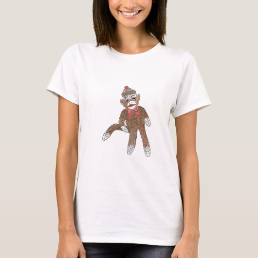 Sock Monkey moederschap T-Shirt (Voorkant)