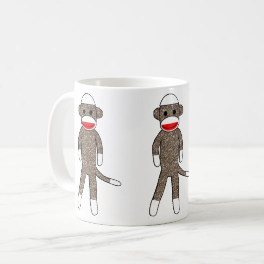 Sock Monkey-Mok Koffiemok (Voorkant links)