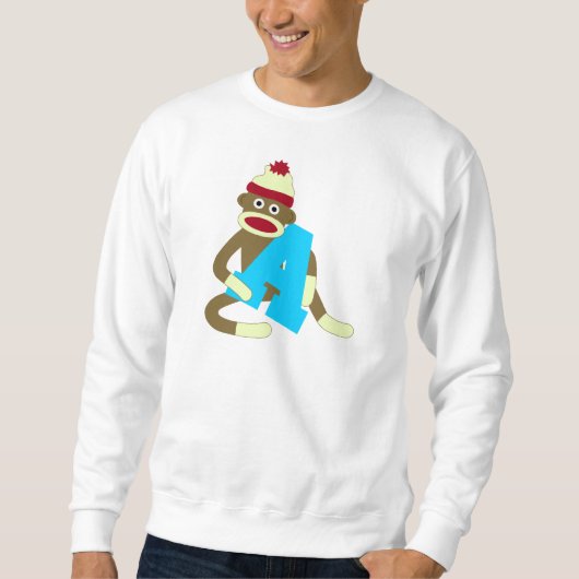 Sock Monkey Monogram Boy A Trui (Voorkant)