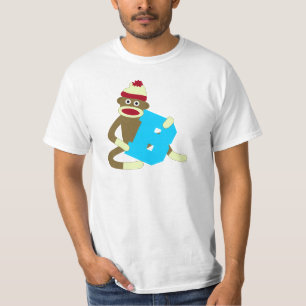 Sock Monkey Monogram Boy B T-shirt