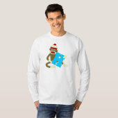 Sock Monkey Monogram Boy H T-shirt (Voorkant volledig)