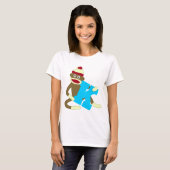 Sock Monkey Monogram Boy K T-shirt (Voorkant volledig)
