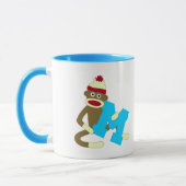 Sock Monkey Monogram Boy M Mok (Links)