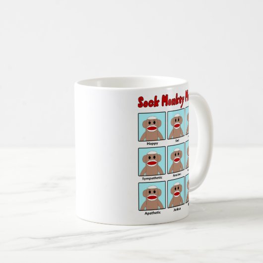Sock Monkey Moods Mok (Voorkant rechts)