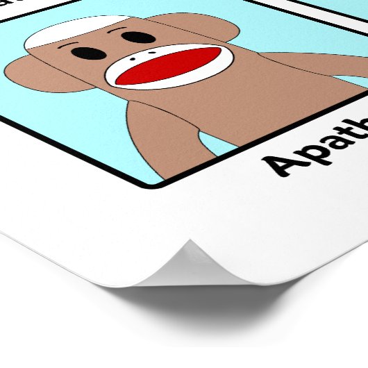 Sock Monkey Moods Poster (Hoek)