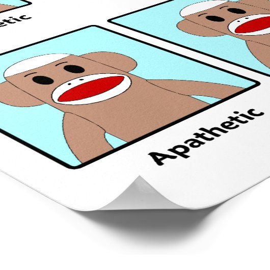 Sock Monkey Moods Poster (Hoek)