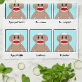 Sock Monkey Moods Theedoek (Gevouwen)