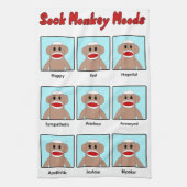 Sock Monkey Moods Theedoek (Verticaal)