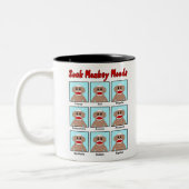 Sock Monkey Moods Tweekleurige Koffiemok (Links)