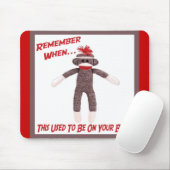 Sock Monkey Mousepad Muismat (Met muis)