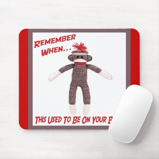 Sock Monkey Mousepad Muismat (Met muis)